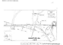 Plat Map of Northern Pacific Facilities at Bassett Junction, Washington, 1910
