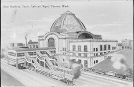 Northern Pacific Union Station drawing, Tacoma, Washington, circa 1910.