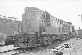 Burlington Northern diesel locomotive 4181 at Vancouver, Washington in 1973.