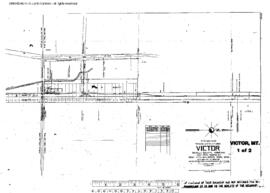 Plat Map of Northern Pacific Facilities at Victor, Montana, 1929
