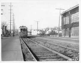 Seattle & Rainier Valley Railway Car 115 in Seattle, Washington, 1936