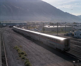 Amtrak passenger train number 6 at Provo, Utah on September 14, 1985.