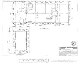 Northern Pacific Engineering Drawing, Yard Office at Stacy Street Hub, Seattle, Washington, 1985