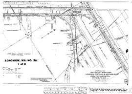 Plat Map of Longview, Portland and Northern Railway Facilities at Longview, Washington, 1927