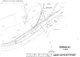 Plat Map of Northern Pacific Facilities at Woodlin, Montana, undated
