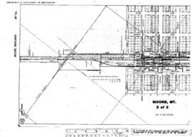 Plat Map of Milwaukee Road Facilities at Moore, Montana, 1915
