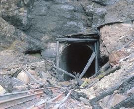 Burlington Northern Stampede Tunnel at Martin, Washington, in 1988