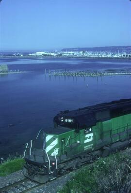 Burlington Northern 8161 at Blaine, Washington in 1994.