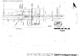 Plat Map of Great Northern Facilities at Hesper, Montana, 1945