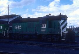 Burlington Northern 1742 at Spokane, Washington in 1978.