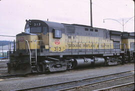 Spokane, Portland & Seattle Diesel Locomotive 313 at Spokane, Washington, 1968