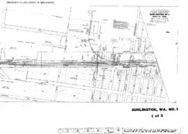 Plat Map of Great Northern Facilities at Burlington, Washington, 1963
