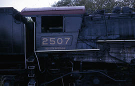 Great Northern Railway Company steam locomotive 2507 at Vancouver, Washington in 1963.