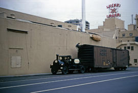 General Brewing Company "Locomotive" truck 711 at Vancouver, Washington in 1962.