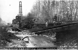 Columbia and Puget Sound/Chicago Milwaukee and Puget Sound Railroad mainline at Indian, Washingto...