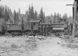 Kosmos Timber Company Steam Locomotive Number 3 at Kosmos, Washington, circa 1948.