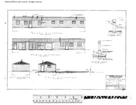 Northern Pacific Engineering Drawing, Sectionmen's Service Building at Missoula, Montana, 1962