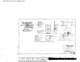 Northern Pacific Engineering Drawing, Depot at Woodland, Washington, 1961