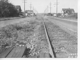 Seattle & Rainier Valley Railway tracks in Seattle, Washington, 1936