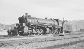 Northern Pacific steam locomotive 4025 at Arlee, Montana, in 1958.