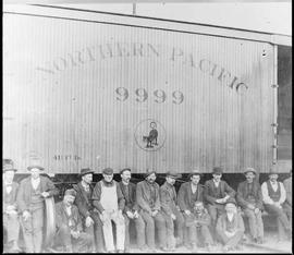 Northern Pacific Railroad Box Car Number 9999 at Renton, Washington, circa 1937.