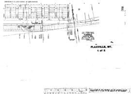 Plat Map of Great Northern Facilities at Flaxville, Montana, 1964