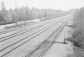 Burlington Northern freight yard at Bangor, Washington, in 1975.