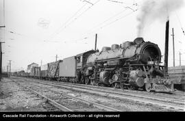 Milwaukee Road Number steam locomotive Number 53 at Tacoma, Washington in 1948.