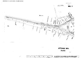 Plat Map of Northern Pacific Facilities at Attalia, Washington, 1954
