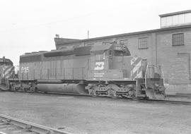 Colorado and Southern Railway diesel locomotive 915 at Spokane, Washington on February 19, 1976.