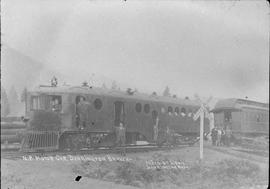 Northern Pacific McKeen car number A-1 at Darrington, Washington, ca. 1910