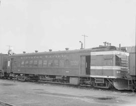 Northern Pacific gas-electric motor car number B-3 at South Tacoma, Washington, in 1956.