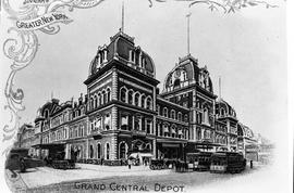 New York & Harlem Railroad depot at New York, New Yark, circa 1871.