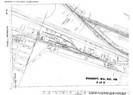 Plat Map of Great Northern, Northern Pacific Facilities at Everett, Washington, 1916