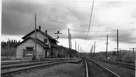 Pacific Coast Railroad station  at Maple Valley, Washington in 1947.