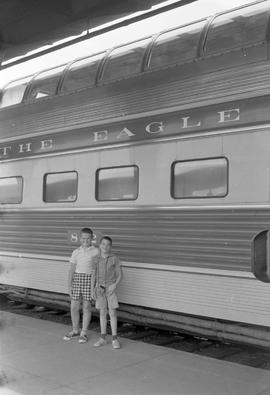 Missouri Pacific Railroad passenger car at Pueblo, Colorado in 1959.