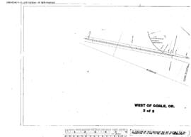 Plat Map of Spokane, Portland, and Seattle Railway Facilities at West Of Goble, Oregon, 1918