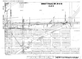 Plat Map of Great Northern Facilities at Great Falls, Montana, 1918