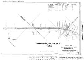 Plat Map of Spokane, Portland, and Seattle Railway Facilities at Kennewick, Washington, 1916