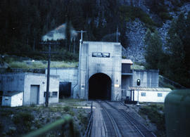 Burlington Northern Railway Cascade Tunnel at Berne, Washington in 1987.