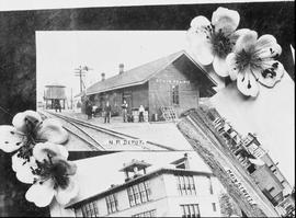 Northern Pacific station at South Prairie, Washington, circa 1890.