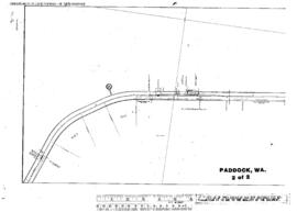 Plat Map of Northern Pacific Facilities at Paddock, Washington, 1908