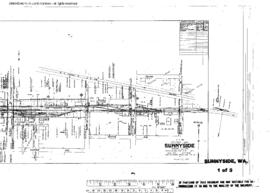 Plat Map of Northern Pacific Facilities at Sunnyside, Washington, 1951