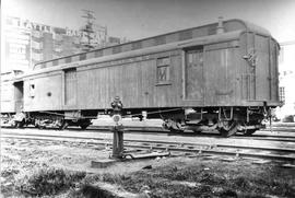 Pacific Coast Railroad baggage car number 8 at Seattle, Washington, circa 1930.