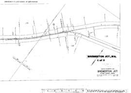 Plat Map of Northern Pacific Facilities at Bremerton Junction, Washington, 1953