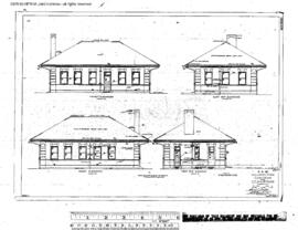 Great Northern Engineering Drawing, Lunch Room and Yard Office at Williston, North Dakota, 1960
