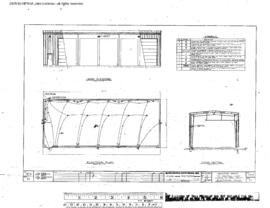 Northern Pacific Engineering Drawing, Tie Treating Plant Garage at Paradise, Montana, 1980
