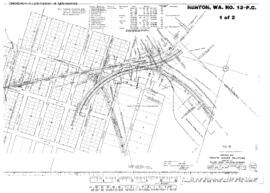 Plat Map of Pacific Coast Railroad Facilities at Renton, Washington, 1916