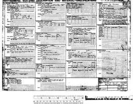 Burlington Northern Engineering Drawing, Motorcar House at Deer Park, Washington, 1984