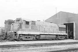 Burlington Northern diesel locomotive 5470 at Lincoln, Nebraska in 1972.